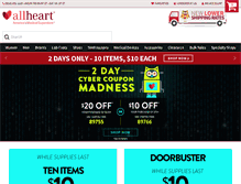 Tablet Screenshot of allheart.com